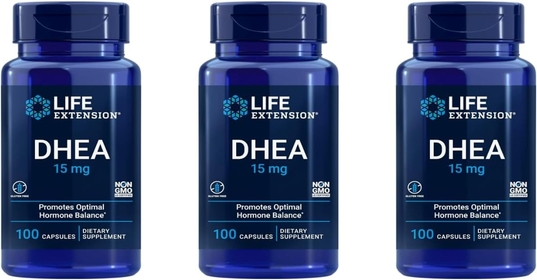 DHEA, 15 Milligram, 100 Capsules (Pack of 3)