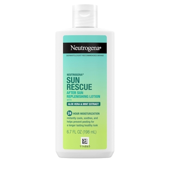 Sun Rescue After Sun Replenishing Lotion with Aloe Vera, Mint Extract, & Vitamin E, 24-Hour Moisture for Healthy Glow for Sensitive Skin, Vegan, Non-Comedogenic Lotion, 6.7 oz