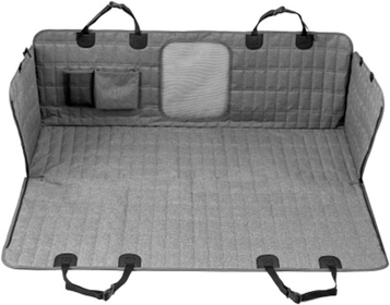 Dog Car Back Seat Cover, Waterproof Scratch Resistant Nonslip Seat Protector Dog Car Hammock, Full Coverage Dog Truck Seat Cover Pet Seat Cover for Crew Cab Trucks, Easy to Clean(Grey)