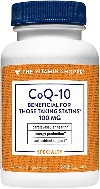 CoQ-10 100mg - Beneficial for Those Taking Statins – Supports Heart & Cellular Health and Healthy Energy Production, Essential Antioxidant – Once Daily (240 Capsules)
