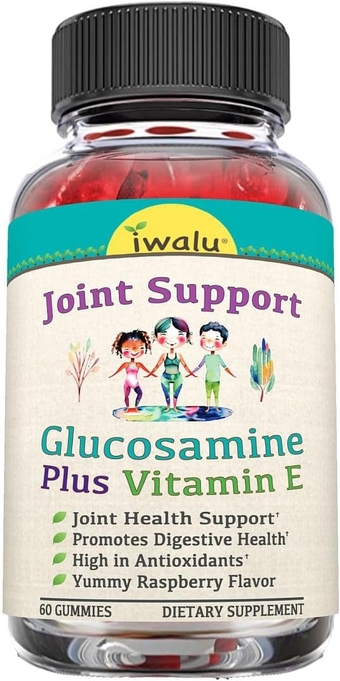 Joint Support Supplement Glucosamine Sulfate Gummies - Extra Strength Joint Flexibility, Health & Movement for Occasional Discomfort Relief Back, Knees, & Hands - Women, Men, Adults Gummy 60ct