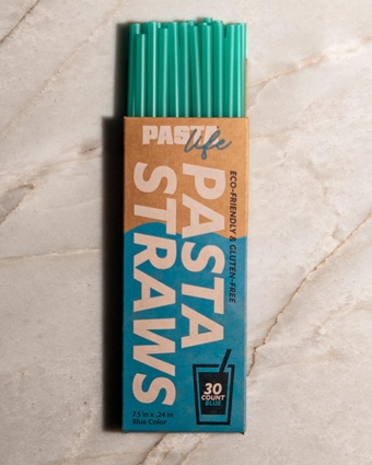 Drinking Straws, Gluten-Free, Eco-Friendly, 7.5" Blue 30 Count by