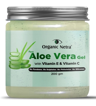 Pure Aloe Vera Gel with Vitamin C & E for Skin, Face and Hair | Helps to Repair and Smoothens Hair | Relax and Renew Your Skin and Scalp |Paraben Free & Sulphate Free - 200 Gm