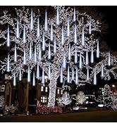 2-Pack Christmas Decorations Lights Outdoor, Total 384LED Meteor Shower Lights Rain Drop Christma...