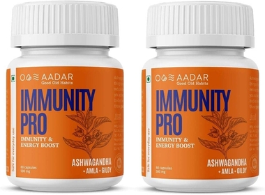 Immunity Pro | Ayurvedic Immunity boosters for Adults | Support Natural Immunity and Energy | Giloy, Amla, Ashwagandha | 60 Capsules (Pack of 2)