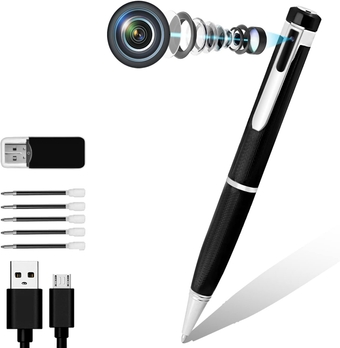 64GB Camera Pen 1080P Motion Detection Security Camera Pen with Mini Spy Hidden Camera for Indoor Outdoor Meetings and Classrooms