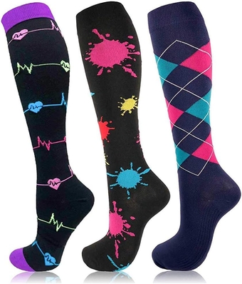 Men's Compression Socks 15-20 mmHg,Womens Compression Socks for Travel 15-20 mmHg,3 Pairs Compression Socks for Women and Men for Running, Athletic, Nursing, Varicose Veins, Travel, Pregnancy