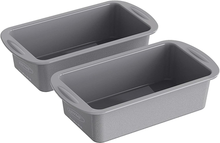 2 Pack Silicone Bread Pans For Baking, 9x5 Inch Silicone Loaf Pans, Nonstick Silicone Molds for Homemade Bread, Meatloaf, Banana Bread, Loaves, Toast, Cakes -Grey
