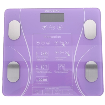 Digital Scales for Body Weight Intelligent Weight Scale Bathroom Scale Body Weight Scale Electronic Scale Weight Scales Battery Monitor Analyzer Body Fat Scale Purple