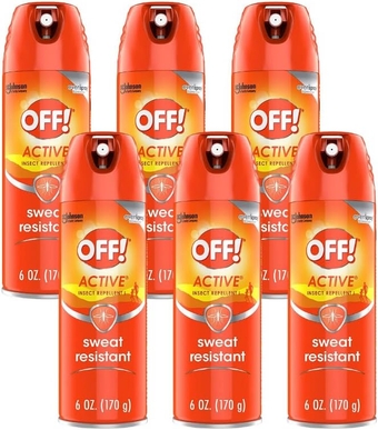 Active Insect Repellent, Sweat Resistant 6 oz (Pack of 6)