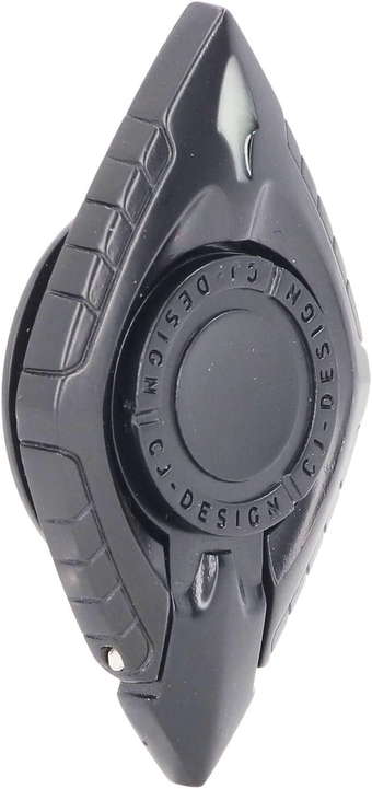 Fingertip Rotating Sensory Toy, Metal Stress Relief Toy, Reduce Anxiety, Improve Flexibility, ADHD, Autism, Portable, Phone Holder, with Stickers (Grey)