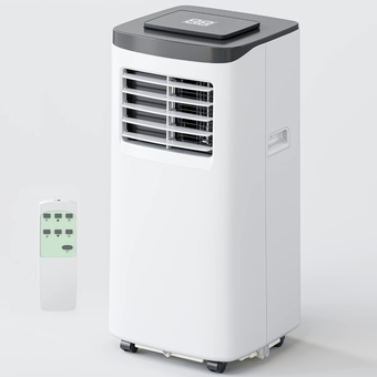 7010 BTU portable air conditioner with built-in dehumidifier AC unit, fan mode, sleep mode, 24-hour timer, remote control (batteries not included)