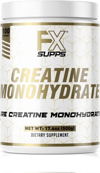 FX Supps Creatine Monohydrate Powder | Unflavored Micronized Creatine Powder | Fast-Absorbing Keto-Friendly Micronized Creatine Monohydrate | Creatine Powder for Muscle Gains and Recover