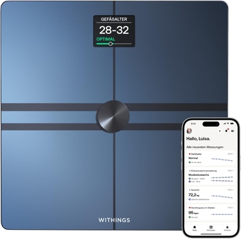 WITHINGS Body Comp - Scale for Body Weight and Complete Body Analysis, Wi-Fi & Bluetooth, Baby Digital Scale, Accurate Visceral Fat, Heart Health, Scales Compatible with Apple, FSA/HSA