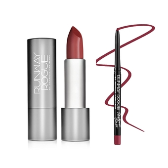 ‘Work the Crowd’ Matte Soft Berry Nude 90s Vibe Lipstick Bundle with ‘Get the Look’ Garnet Maroon Designer Liner Lip Liner Pencil and Sharpener