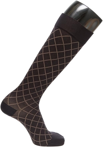 Womens 15-20 mmHg Compression Stockings, Opaque Diamond Pattern