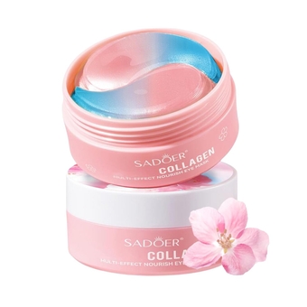 Cherry Blossoms Collagen Eye Mask, Under Eye Mask for Dark Circles 30 Pairs Under Eye Patches Reduce Wrinkles Puffy & Bags Hydrating Eye Mask Skincare Anti Aging Moisturizer For Women