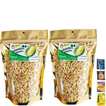 Paglab Durian Fried Chips Mini Snack Crispy Monthong Original OTOP Thailand Fruit Exotic Ultimate DHL 17.63 Oz Set 2 By Beautygoodshop [Get Free For You Beauty Gifts]