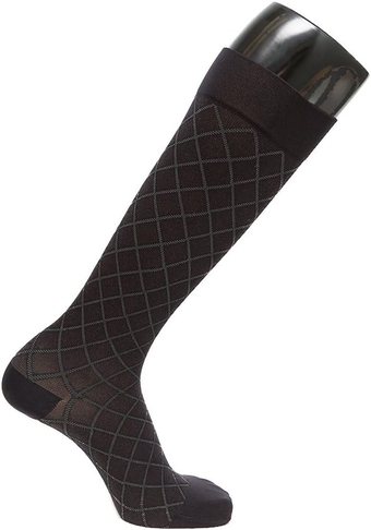 Womens 15-20 mmHg Compression Stockings, Opaque Diamond Pattern
