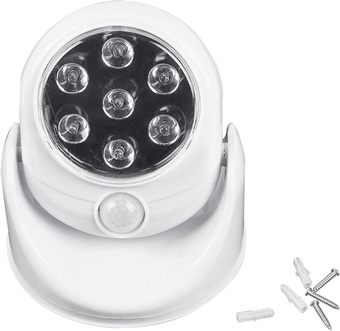 Motion Sensor, Cordless 7LED Security PIR Automatic Night Light 360° Motion Sensor Spotlight, Battery Operated Motion Sensor Outdoor Lights for Garage Yard Porch Patio