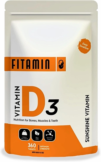Vitamin D3 1000 IU- High Potency Dietary Supplement for Bones, Healthy Teeth, Muscle and Immune Support- Non-GMO, Gluten Free D3 Swallow Tablets-360 Count