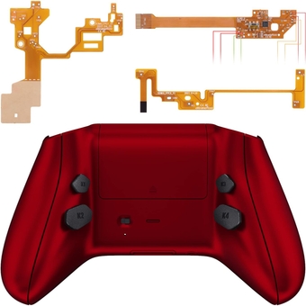 Hope Programable Remap Kit for Xbox Series X/S Controller, Upgrade Boards & Redesigned Back Shell & Side Rails & Back Buttons for Xbox Core Controller - Scarlet Red