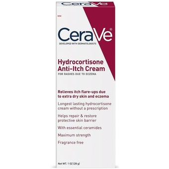 1% Hydrocortisone Anti-Itch Cream | Fragrance-Free Relief for Eczema-Prone & Dry Skin | 1 Ounce