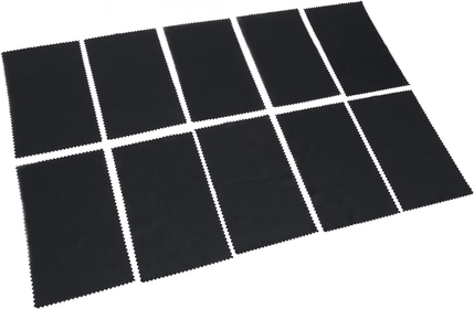 Eyeglasses Cloths, Screen Microfiber Cloths Oil Removal 10 Pack Fingerprints Proof Black For Smart Phones