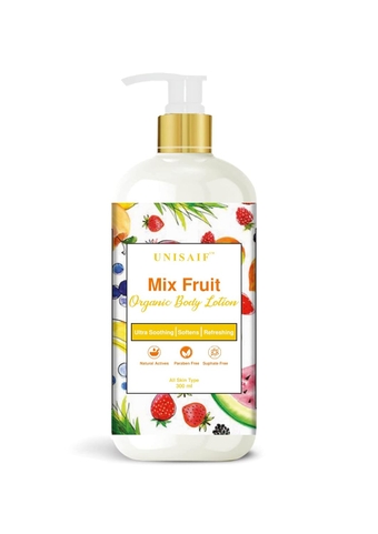 Organic Mix Fruit Body Lotion – Hand Lotion for Dry Skin with Vitamin E | Natural Moisturizing Lotion Exfoliating Body Lotion | Dry Skin Lotion | Firming Body Lotion (10.14 Fl oz 300ml)