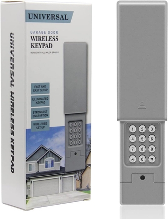 Wireless Keyless Garage Door Keypad Compatible with Chamberlain/LiftMaster/Craftsman Openers with 310/315/390MHz.