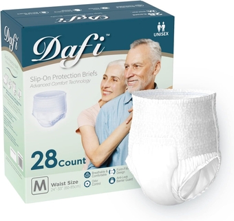 Adult Incontinence Underwear for Women & Men, M/28 Count Overnight Bladder Control Underwear Disposable Pull Ups, Slip-On Protection Briefs, Maximum Coverage & Absorbency