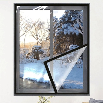 Window Insulation Kit for Winter,Insulation Film No Need to Drill Holes Easy to Open for Ventilation Suitable for Attic Fan Covers and Louver Covers,60x100cm(23.6x39.3in)