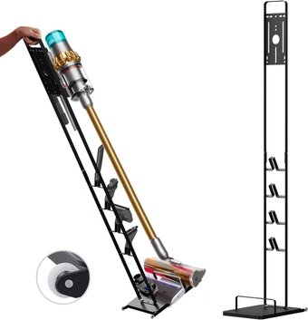 Vacuum Stand Compatible for Dyson V15 V11 V10 V8 V7 V6 with Wheels,Metal Storage Bracket Stand Holder Compatible for Dyson Handheld Cordless Vacuum Cleaners & Accessories & Attachments