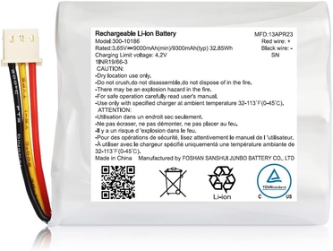 Replacement Battery 300-10186 for ADT Command Smart Security Panel Lithium-ion Battery 3.6V/4.2V P/N 300-10186 9300mAh High Capacity