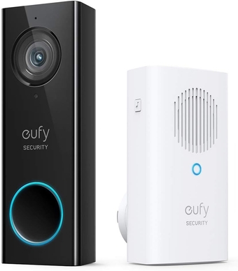 , Wi-Fi Doorbell Camera, 2K Resolution, No Monthly Fees, Local Storage, Human Detection, with Wireless Chime—Requires Existing Doorbell Wires and Installation Experience, 16-24 VAC, 30 VA
