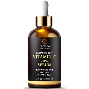 Vitamin C Serum for Face with Hyaluronic Acid - Potent Face Serum for Women & Men - Anti Aging Facial Serum Targets Dark Spots & Fine Lines, 1 fl oz