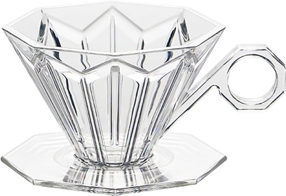 Pour Over Dripper, Plastics V60 1-2 Cup Reusable Resinous Slow Filter Cone for Travel, Camping, Office, Home, Coffee Maker Brew Gift - Transparent