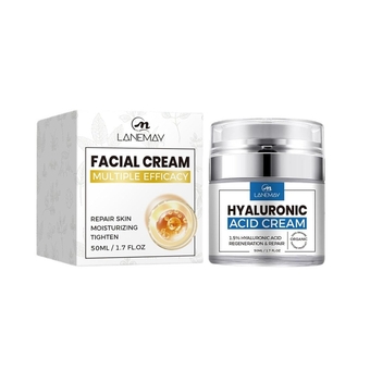 Hyaluronic Acid Cream, Organic Facial Cream With Hyaluronic Acid, Multiple Efficacy, 1.5% Hyaluronic Acid Regeneration & Repair, Day Night Wrinkle Face Cream, Repair Skin Tighten Moisturizer (1PC)
