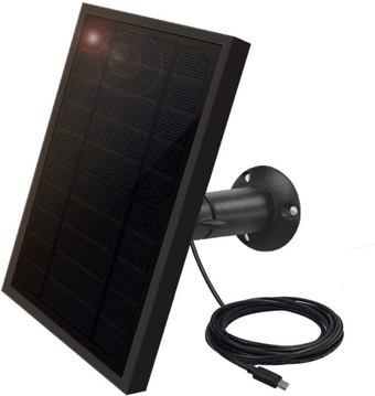 Weatherproof Solar Panel for Indoor/Outdoor Battery Powered Security Camera,5W Solar Panel Power Supply for Startvision Wireless Security Camera, 5V 1A Micro USB Port, Adjustable Mounting Bracket