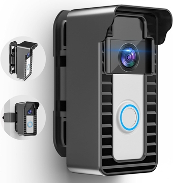 Anti-Theft Doorbell Door Mount for Ring/Blink Video Doorbell, Doorbell Angle Mount 45 to 135 Degree Adjustable, Doorbell Camera Holde for Apartment, 2 Mountings Type(Door Mount & Wall Mount)
