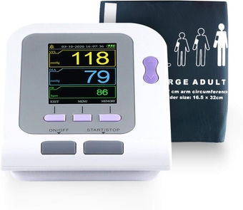Blood Pressure Monitor Fully Automatic Upper Arm Cuff Digital BP Machine for Home Use & Pulse Rate Monitoring Meter 300 Sets Memory Sphygmomanometer