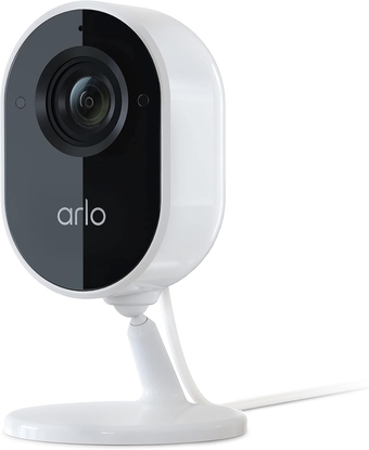 Essential Indoor Camera - 1080p Video with Privacy Shield, Plug-in, Night Vision, 2-Way Audio, Siren, Direct to WiFi No Hub Needed, Surveillance Security, White - VMC2040