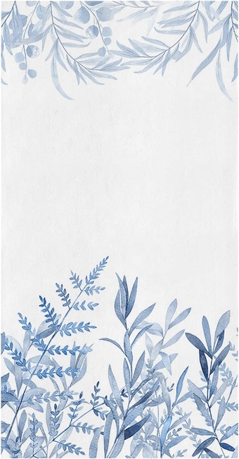 Hand Towels Pack of 1, Blue Botanical Plant Kitchen Towels, Absorbent Quick Drying Microfiber Cleaning Cloth, 18x28Inch Dish Towels for Cleaning, Drying Dishes