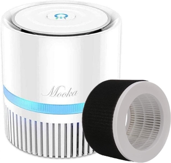 Air Purifier for Home, 3-in-1 True HEPA Filter Air Cleaner for Bedroom and Office, Odor Eliminator for Allergies and Pets, Smoke, Dust, Mold, 3D Filtration, Night Light with Extra Filter