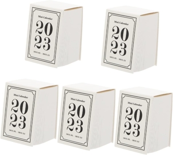 Classroom Calendar 5pcs 2024 Mini Tear off Calendar Daily Desk Calendar 2023 Mini Calendar 2023 Mini Notepads Office Calendar Gift Memorandum White Easy to Tear Student Paper