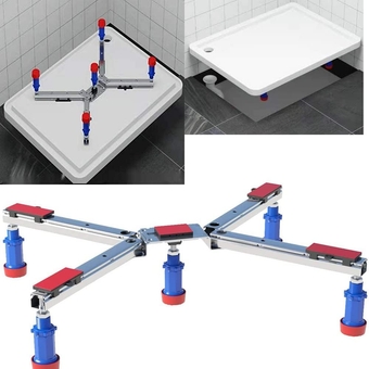 Pentagonal Steel Shower Tray Support Frame for Steel Base with and Acrylic Shower Trays from 29.5 inch to 39.4 X 39.4 inch (Long Legs)