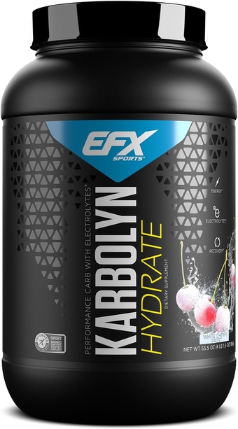 Karbolyn Hydrate | Carbohydrate Powder + Electrolytes | Sugar Free  Drink Mix | Fuel & Hydration | Stimulant Free | 66 Servings (White Cherry Frost)