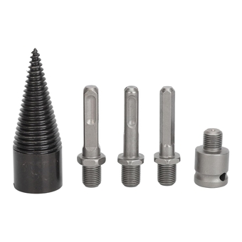 5pcs Wood Splitting Drill Bit,Steel Shank High Speed Twist Firewood Drill Bit Wood Splitter Drill Bits HSS Step Bits Cone Drill Bits Hole Cutter for Wood Stainless Steel (32mm)