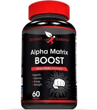 Alpha Matrix Boost for Mens Stamina, Endurance, & Strength Booster with Tongkat Ali, L Arginine, Maca Root and More - 60 Tablets