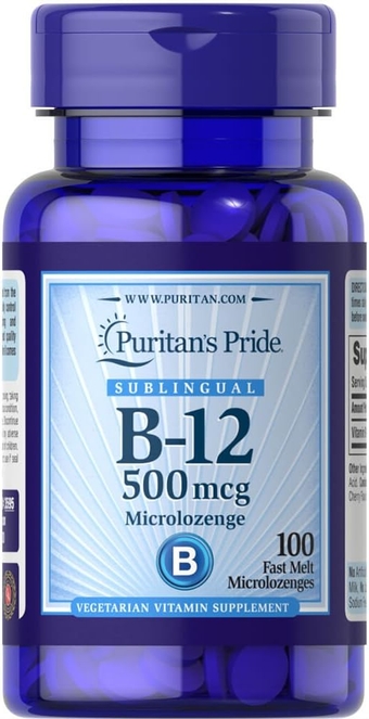 Vitamin B-12 500 mcg Sublingual-100 Microlozenges